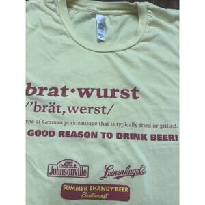 Johnsonville Leinenkugels Bratwurst Beer Graphic T-Shirt XL Funny Tee